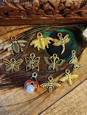 Gold Charms Options For GOLD Charm Bracelet Ladybug Dragonfly Butterfly Charm